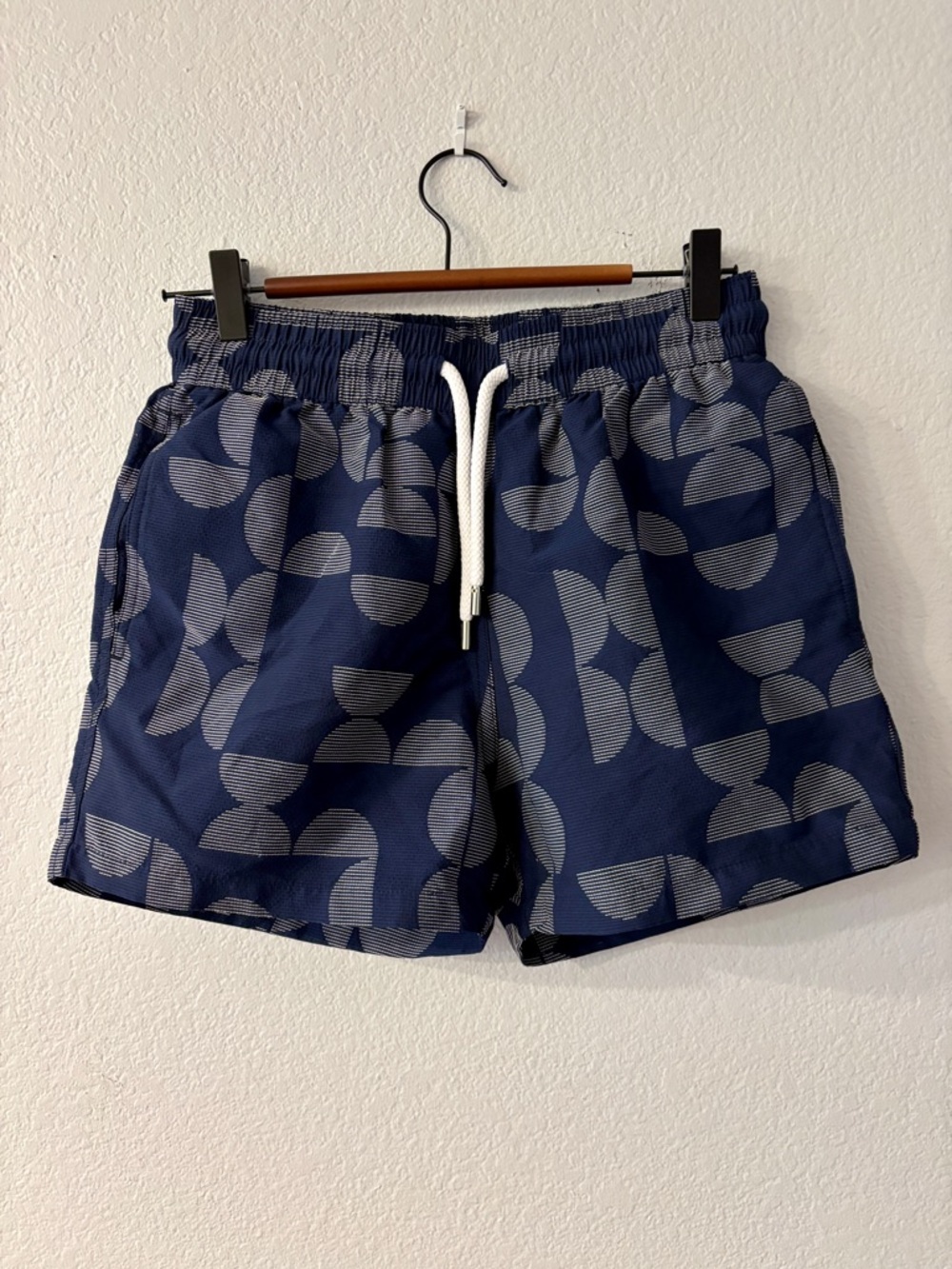 Frescobol Carioca Blue Jacquard Shade Sport Swim Shorts